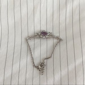 Amethyst silver bracelet